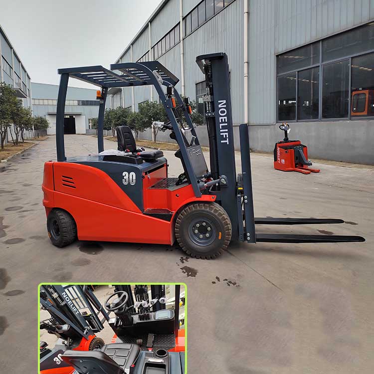 4 wheel electric forklift truck 